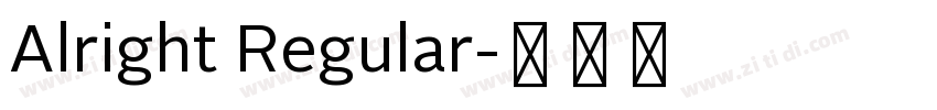 Alright Regular字体转换